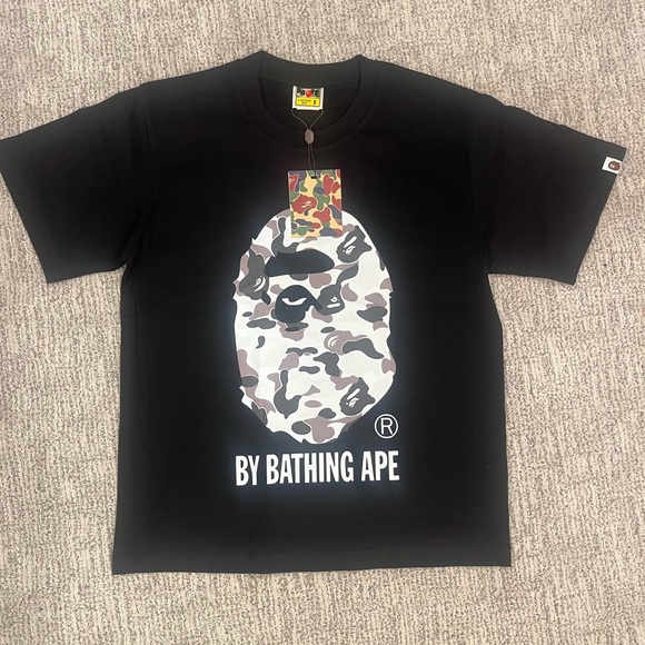 BAPE white and grey camo black t-shirt - Picture 1 of 4